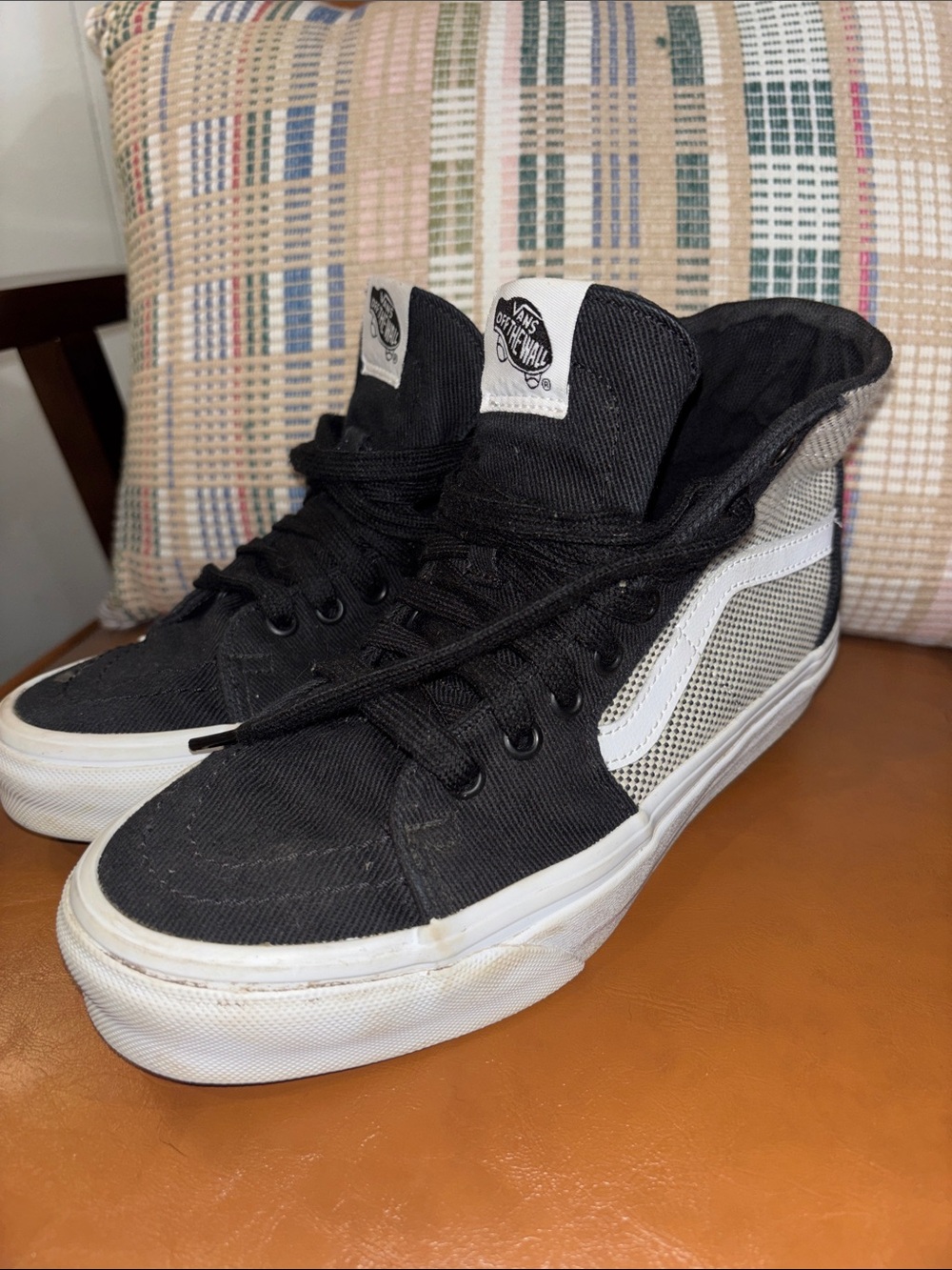 Vans Black and White High-Top Sneakers